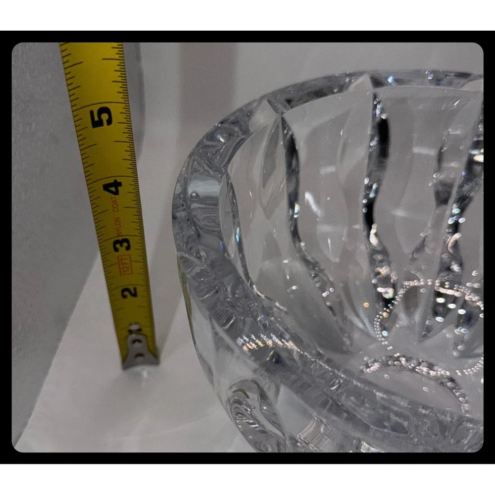 Rogaska Crystal Bowl Home Decor Clear Cut Glass Centerpiece Dish